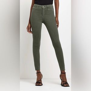 NWT Bershka high waist skinny jeans in Olive
